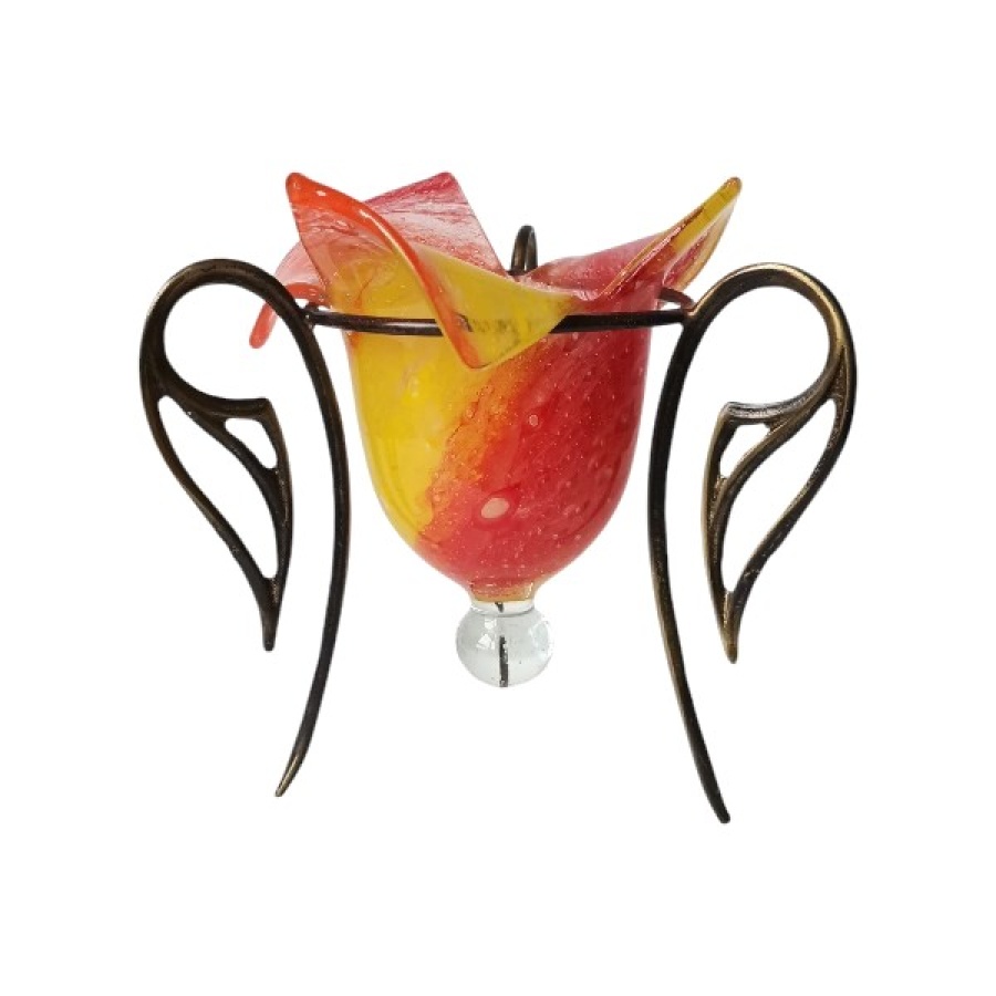 Καντήλι επιτραπέζιο φυσητό γυαλί με τρίποδα - Image 1