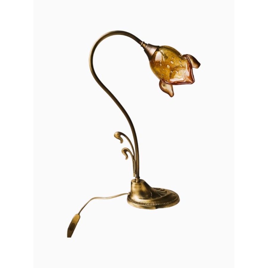 06-151 Πορτατίφ μπρούτζινο με φυσητό γυαλί - Image 1