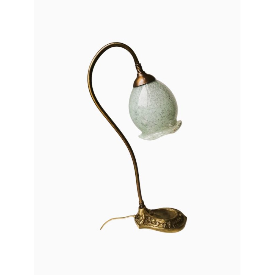 06-391 Πορτατίφ μπρούτζινο με φυσητό γυαλί - Image 1