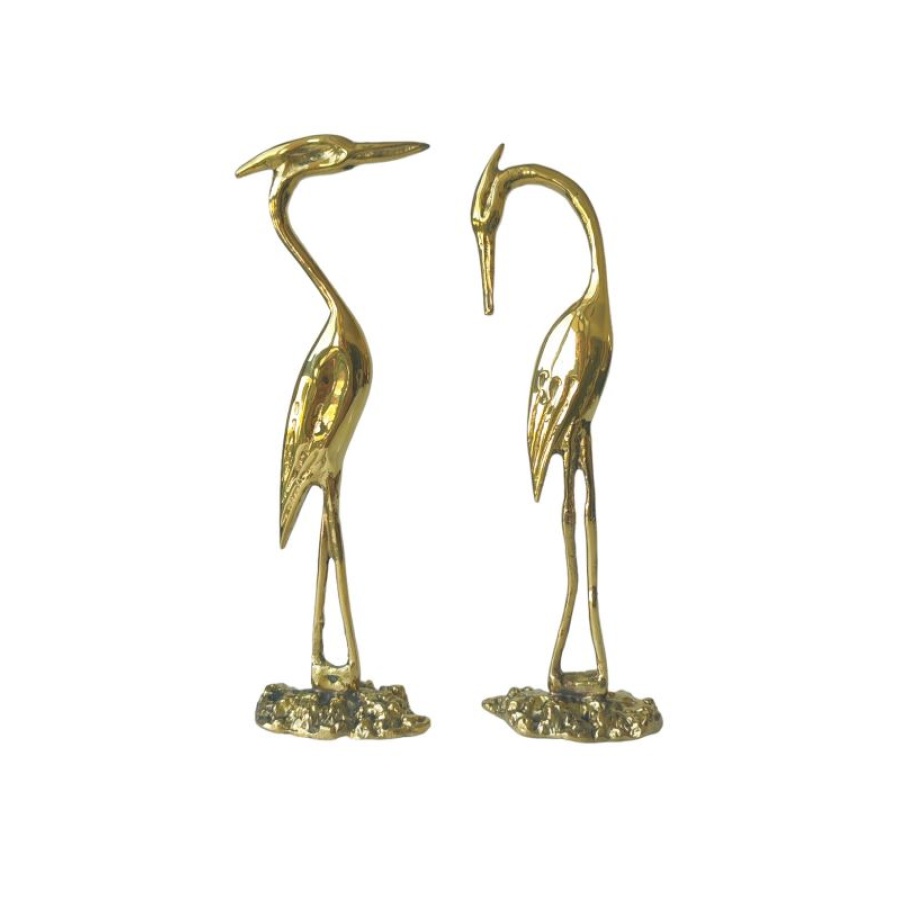 Ερωδιοί σετ 2 τεμαχίων μπρούτζινοι - Image 2