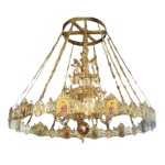 Πολυέλαιος μπρούτζινος με χορό