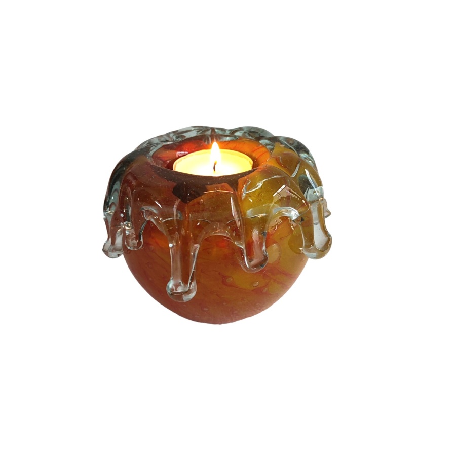 Κηροπήγιο φυσητό γυαλί μπάλα μικρή - Image 1