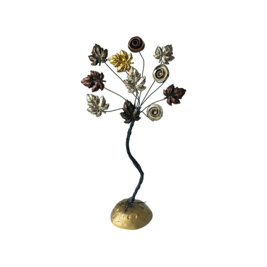 Κλαδί μικρό μπρούτζινο πλατανόφυλλο επιτραπέζιο - Image 1