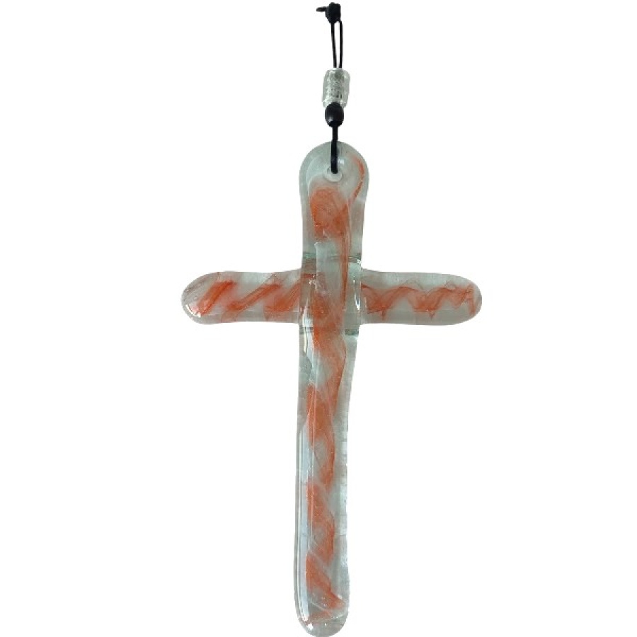 Σταυρός μεσαίος φυσητό γυαλί - Image 1