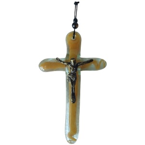 Σταυρός μεσαίος φυσητό γυαλί