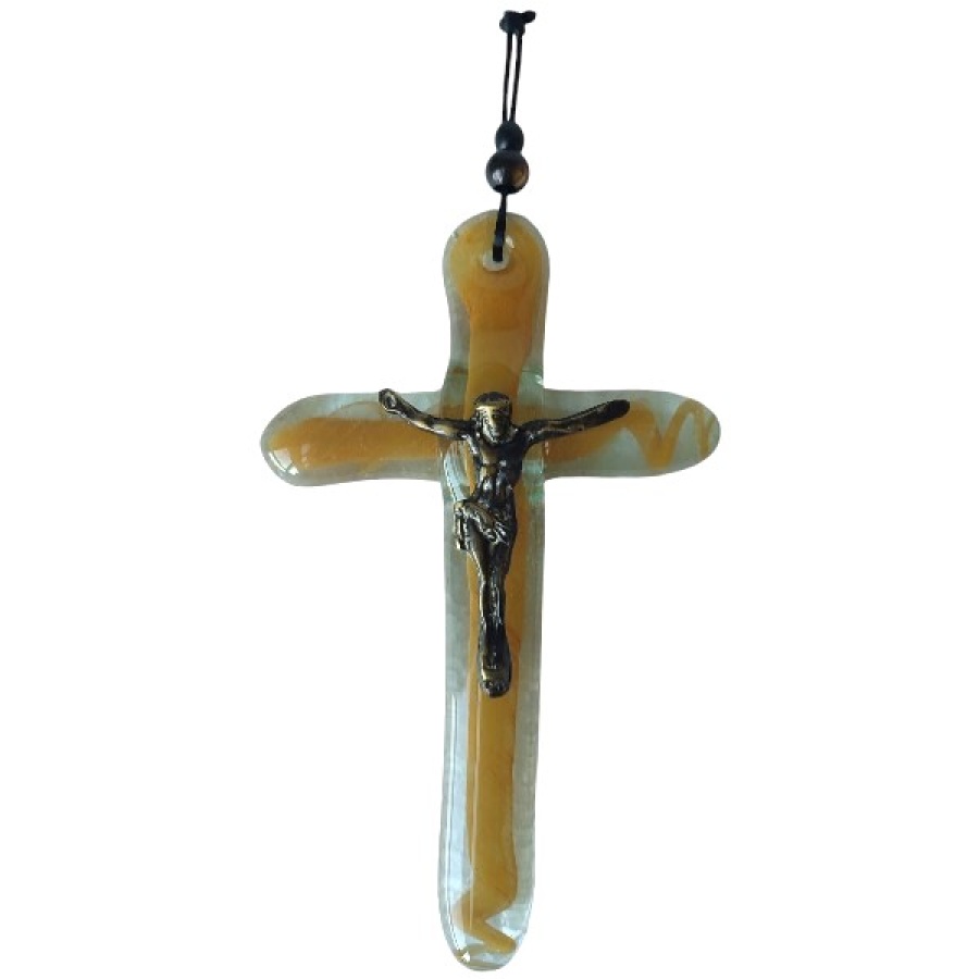 Σταυρός μεσαίος φυσητό γυαλί - Image 1