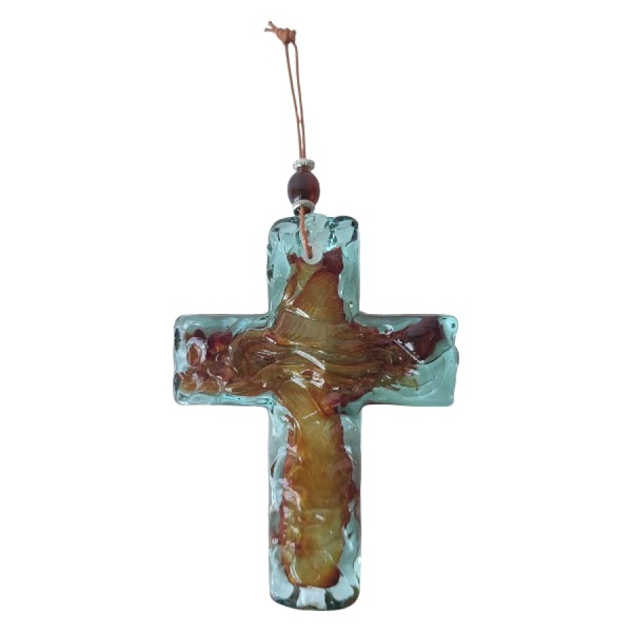 Σταυρός φυσητό γυαλί - Image 1