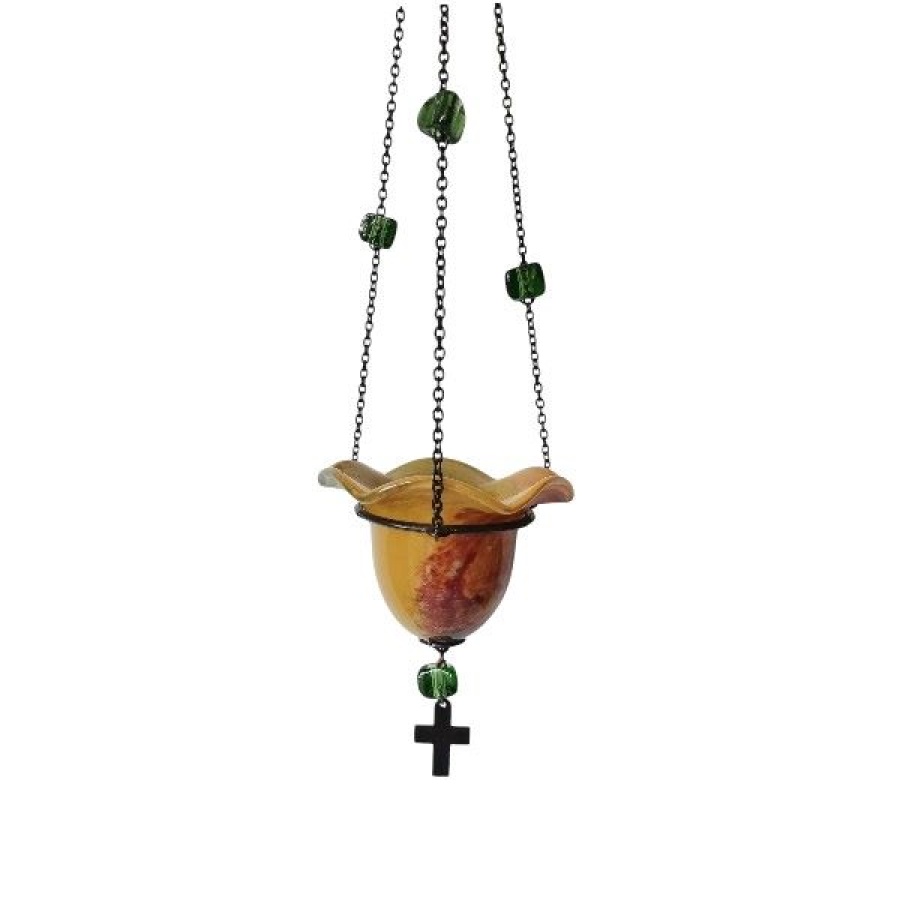 Καντήλι φυσητό γυαλί κρεμαστό μεγάλο - Image 1