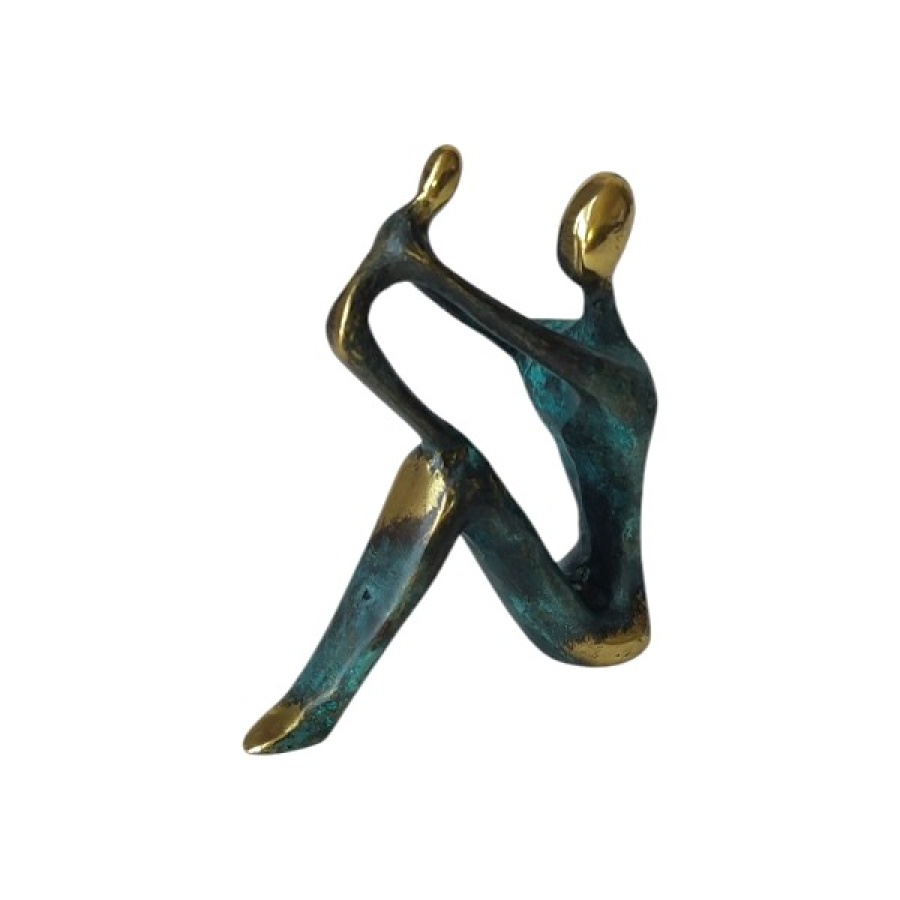 Άγαλμα γυναίκα με μωρό μπρούτζινο - Image 1