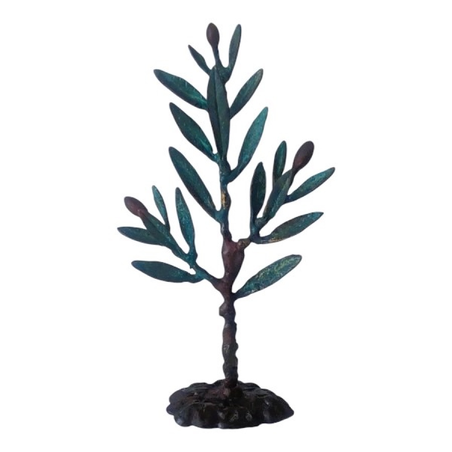 Κλαδί ελιάς τριπλό 3D μεγάλο μπρούτζινο - Image 1